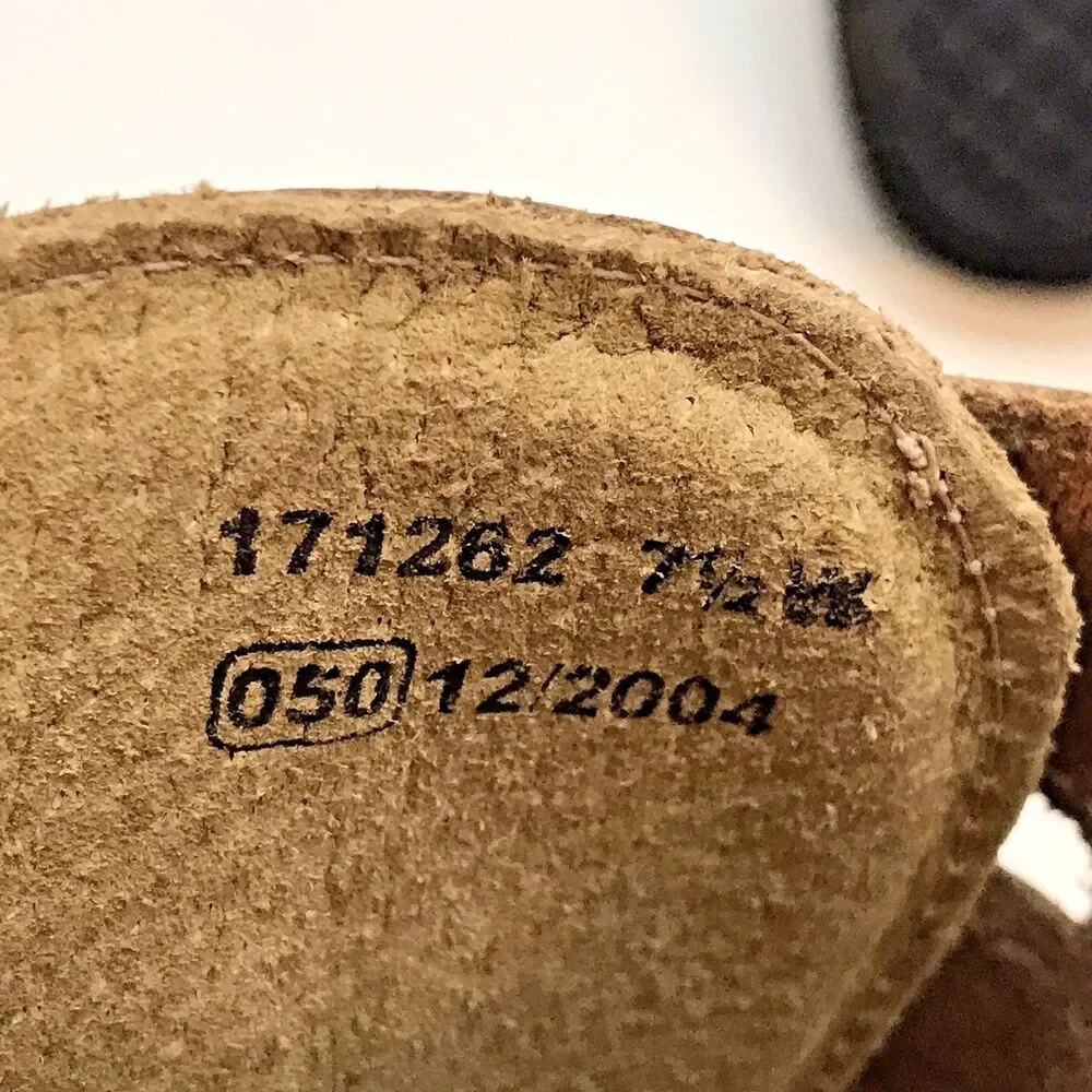 Duck Head Tan Leather Sandals Women's 7.5W Casual Comfort Wedge Slip On Slides
